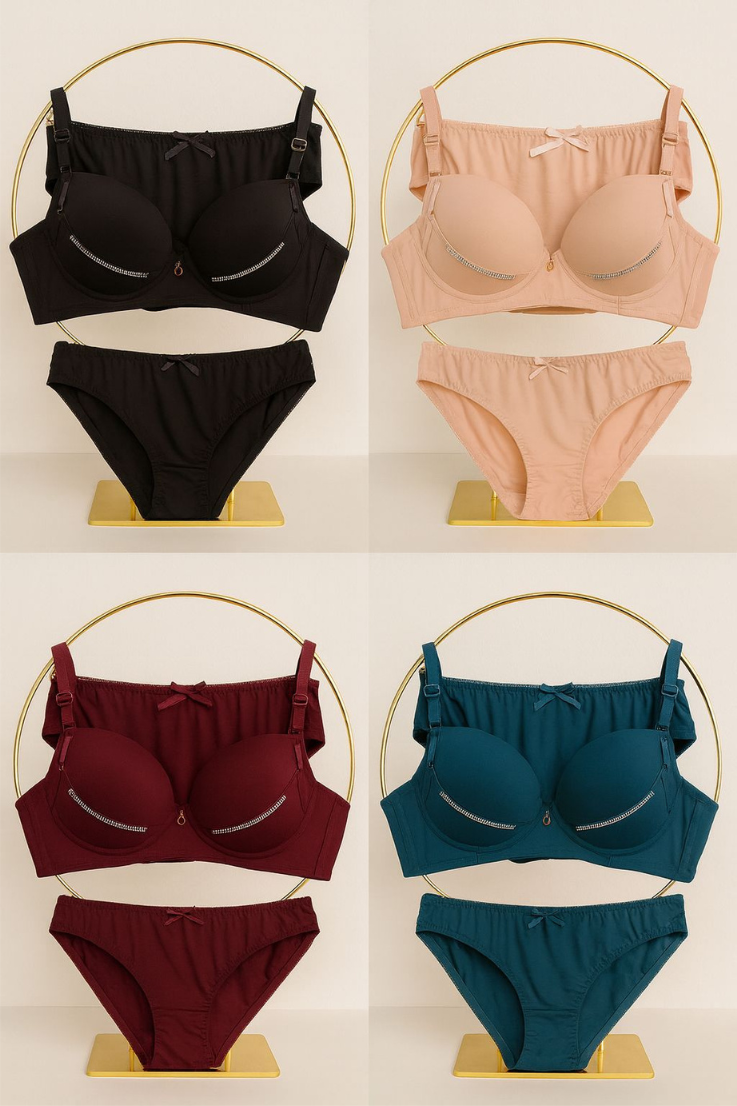 Midnight Sparkle Bra Set