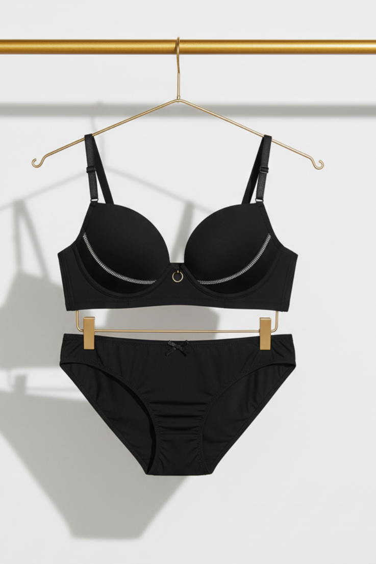 Midnight Sparkle Bra Set